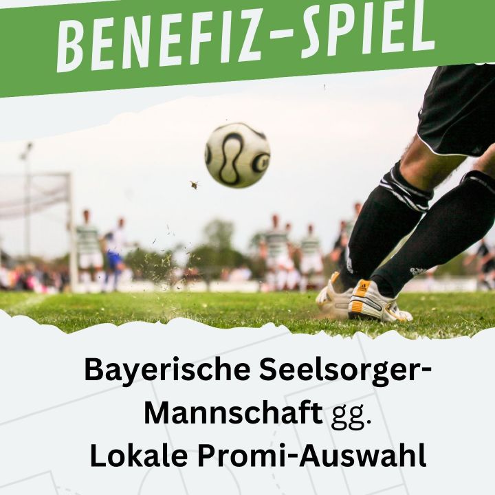 Am Sonntag, 2. Juni, findet um 16 Uhr in Prosselsheim ein Benefizspiel zwischen der Bayerischen Seelsorger-Auswahl und lokalen Prominenten statt. 