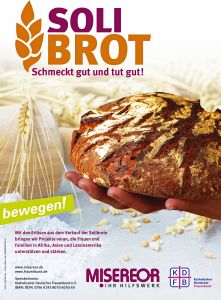 In der Fastenzeit findet bundesweit die Solibrot-Aktion unter dem Motto "Solibrot schmeckt gut und tut gut" des Katholischen Deutschen Frauenbunds (KDFB) und Misereor statt.