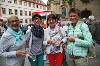 Von der Predigt des Bischofs angetan waren (von links): Ellen Grimm, Sabine Kram, Ruth Kram und Renate Bernard aus Hausen und Trennfurt (Dekanat Obernburg).