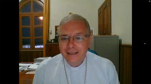 Bischof Bernardo Johannes Bahlmann war aus dem Bischofshaus im brasilianischen Óbidos zugeschaltet. 