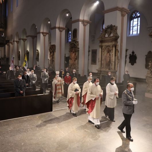 Bischof Dr. Franz Jung feiert mit Soldatinnen und Soldaten der Bundeswehr am Donnerstag, 28, Januar, im Würzburger Kiliansdom einen Gottesdienst  aus Anlass des Weltfriedenstags.