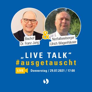 Bischof Dr. Franz Jung tauscht sich am Donnerstag, 29. Juli, um 17 Uhr auf Instagram mit Notfallseelsorger Ulrich Wagenhäuser über die Arbeit der Notfallseelsorge im Bistum Würzburg aus.