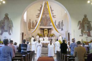 Bischof Dr. Franz Jung hat am Mittwoch, 8. September, dem Festtag Mariä Geburt, in der Wallfahrtskirche in Schneeberg im Odenwald einen Gottesdienst gefeiert.