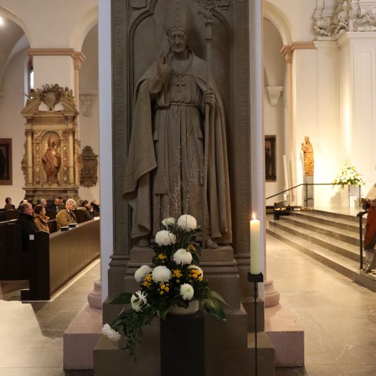 Das Grabmal von Bischof Adam Freiherr von Groß zu Trockau im Würzburger Dom. 