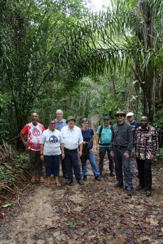 Ein erstes Gefühl für “Regenwald” bekamen die Mitglieder der Delegation in der Nähe von Juruti Velho.