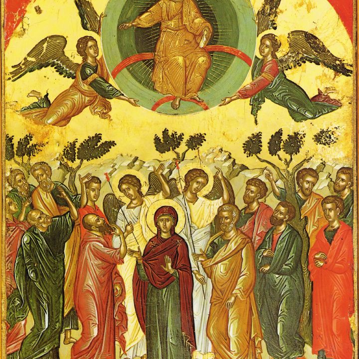 Ikone mit der Darstellung von Christi Himmelfahrt