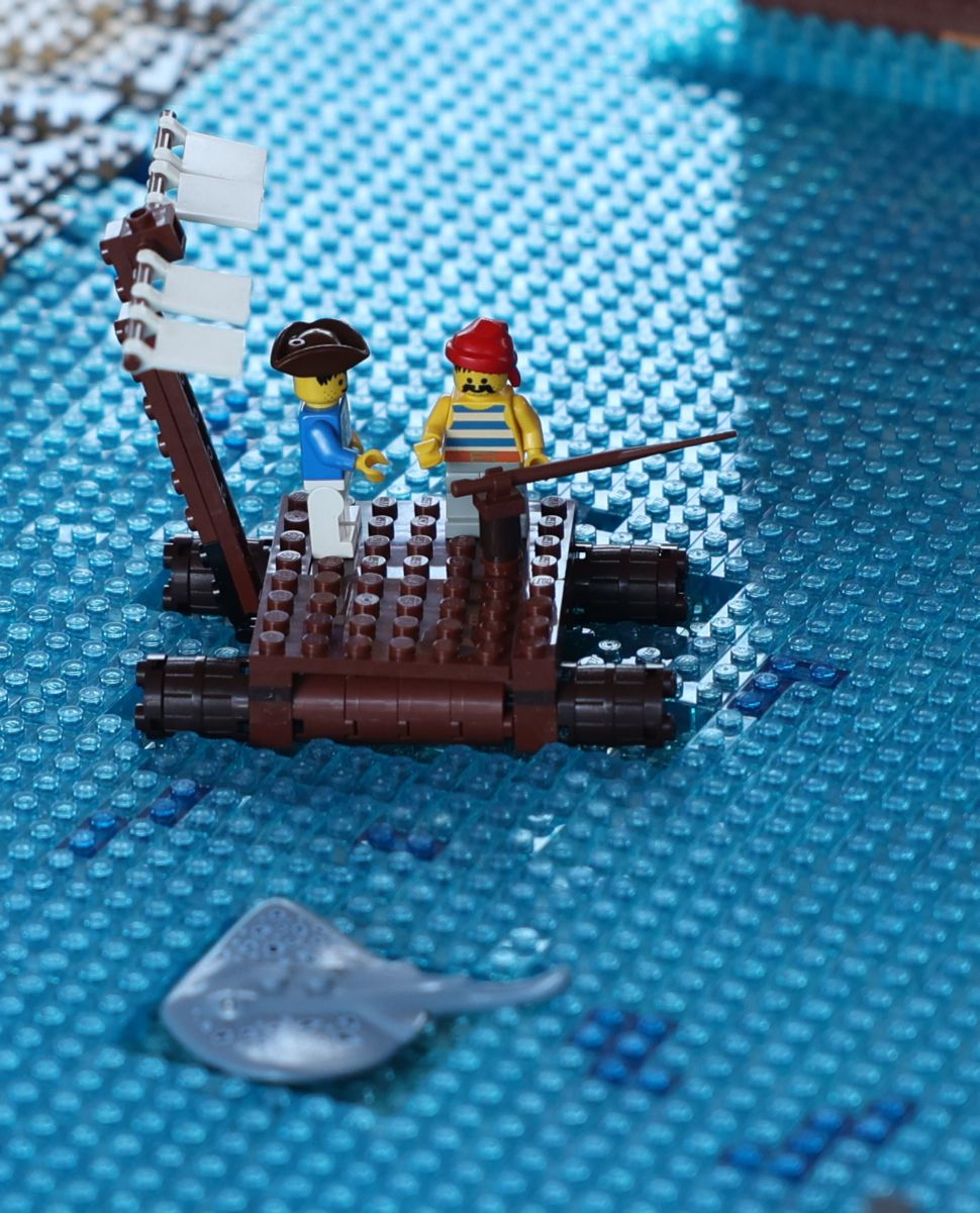 Auch Piraten auf einem Floß gibt es zu entdecken.