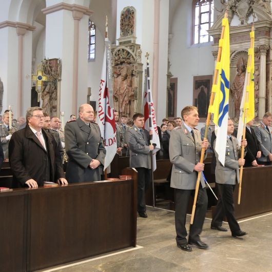 Weihbischof Ulrich Boom feierte zum Weltfriedenstag einen Gottesdienst mit mehr als 300 Soldatinnen und Soldaten, deren Angehörigen sowie Zivilbeschäftigten der Bundeswehr.